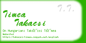 timea takacsi business card